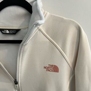 White north face full zip jacket